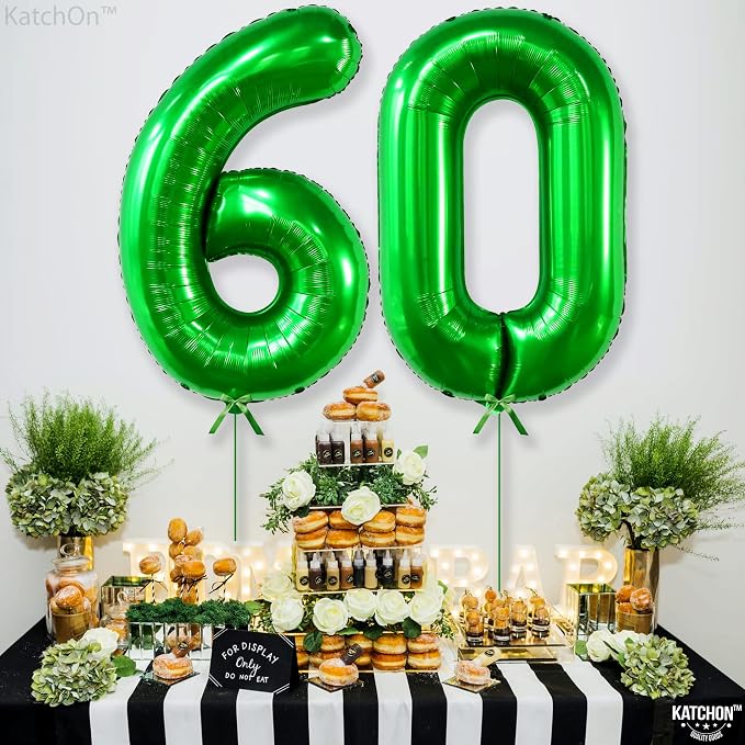 KatchOn Dark Green 0 Number Balloons 40 Inch | 0 Digit Balloon, Number 0 - Image 8