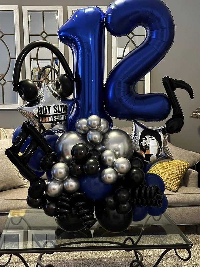 NightBlue Number 9 Balloon 40 Inch, 9th Birthday Decorations Men Women | Foil - Image 9