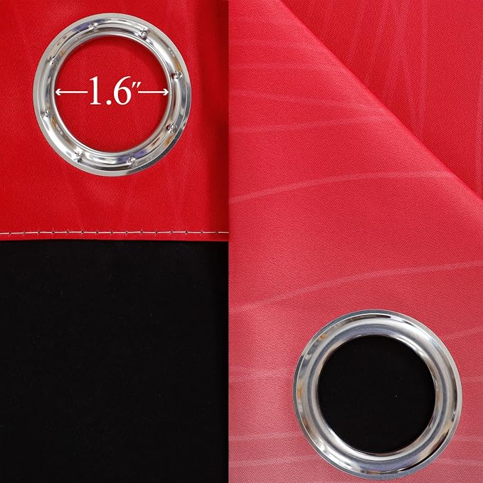 Red and Black Blackout Curtains - Image 7
