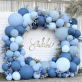 Dusty Blue Balloons Arch Kit, Double Stuffed, Party Decor | Dark Denim Blue by Zesliwy