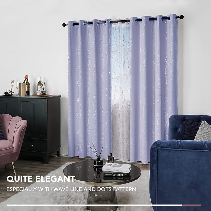 Deconovo Living Room Curtains 95 Inches Long, Thermal Insulated, Room Darkening - Image 7