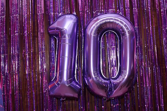 40 Inch Purple Number 9 Balloon Birthday Party Decorations - Image 3