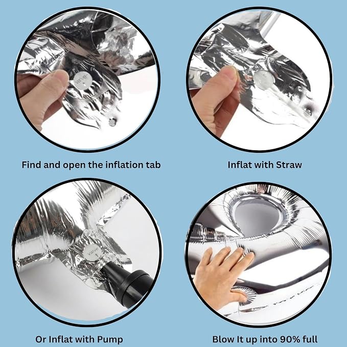 Silver Number Balloon 2 Mylar Foil Balloons 40 inch - Image 9