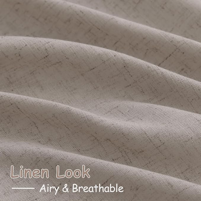 Stone Beige Linen Curtains 84 Inches Long - Image 4