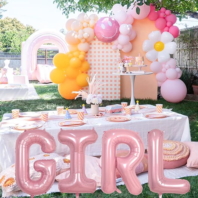 40 Inch Pastel Pink Letter Balloon, Giant Alphabet M Foil Balloons Baby Pink - Image 6