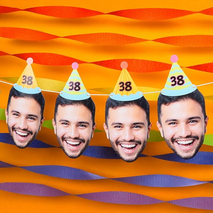 Custom Photo & Age Party Time Birthday Party Decor - Image 2