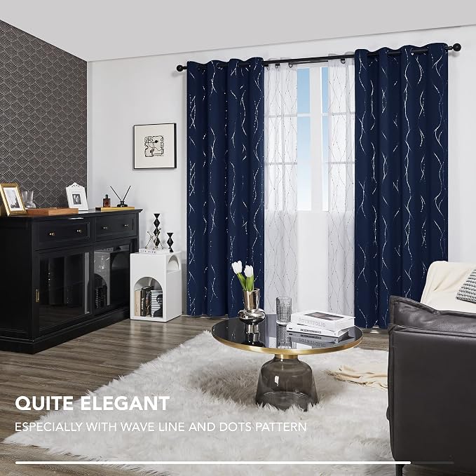 Deconovo Living Room Curtains 84 Inches Long, Thermal Insulated, Room Darkening - Image 2
