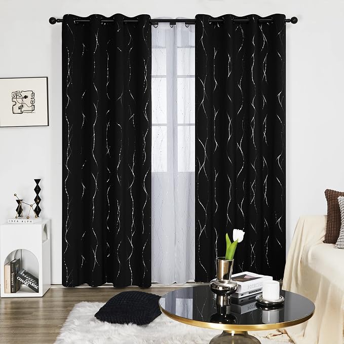 Deconovo Living Room Curtains 108 Inch Long, Thermal Insulated, Room Darkening by Unknown