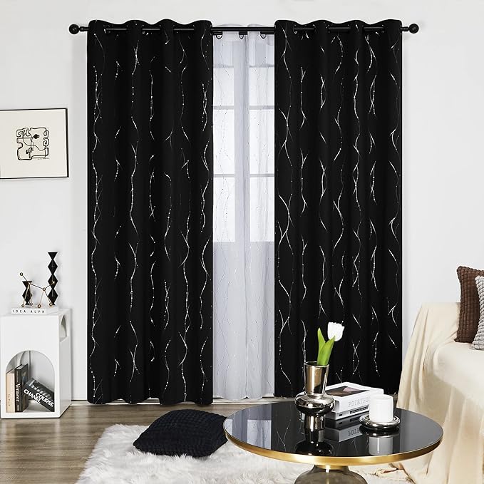 Deconovo Living Room Curtains 108 Inch Long, Thermal Insulated, Room Darkening - Image 8