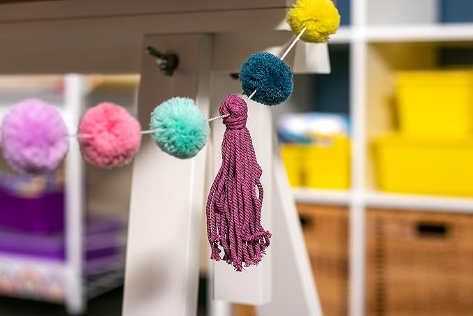 Teacher Created Resources Oh Happy Day Pom-Poms and Tassels Garland - Image 4