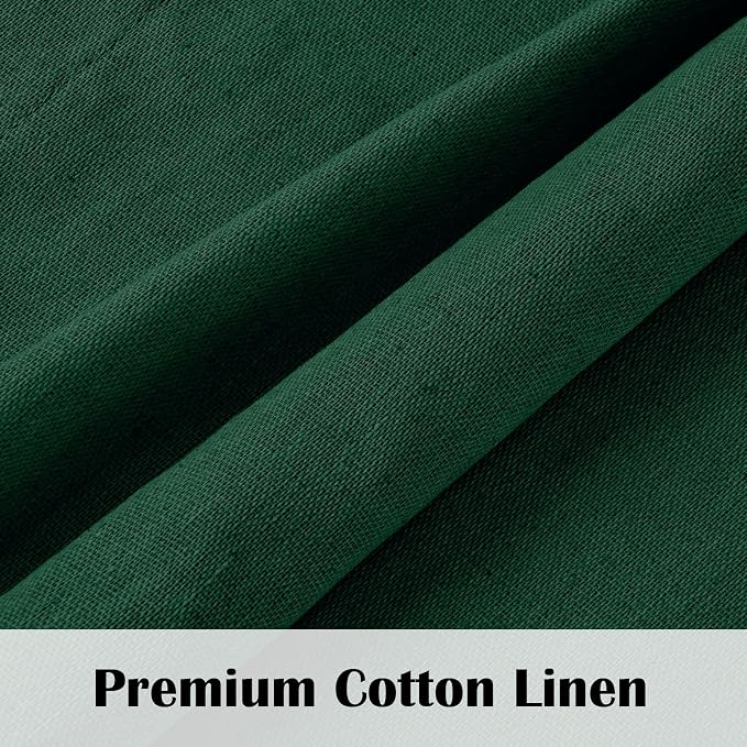 Boho Kitchen Curtains 36 Inch Length, Farmhouse Cotton Linen Tier Curtains - Image 7