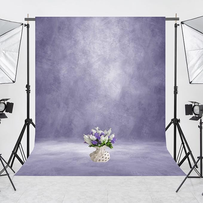 Abstract Photography Backdrop for Photoshoot 8x12ft, Light Purple, No Stand | - Image 3