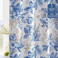 H.VERSAILTEX 100% Blackout Curtains 63 inch Length Vintage Floral Printed by HVERSAILTEX