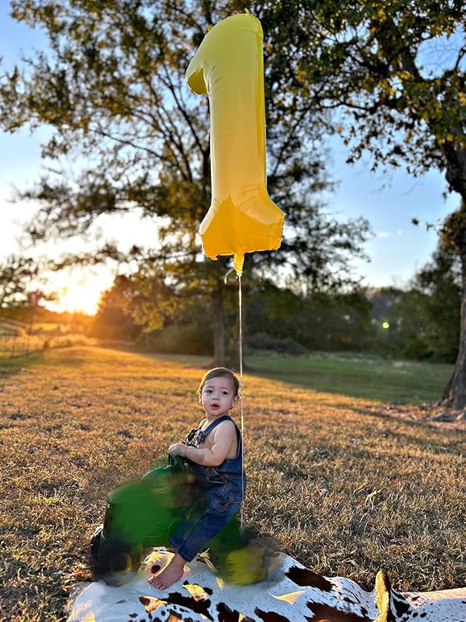 4 Balloon 40 inch Yellow Number Balloons - Image 3