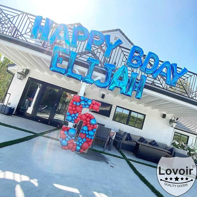 Lovoir 40 Inch Large Blue Letter N Balloons Big Size Jumbo Mylar Foil Helium - Image 5