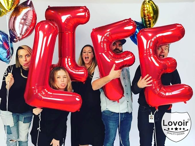 Lovoir 40 Inch Large Red Letter C Balloons Big Size Jumbo Mylar Foil Helium - Image 6