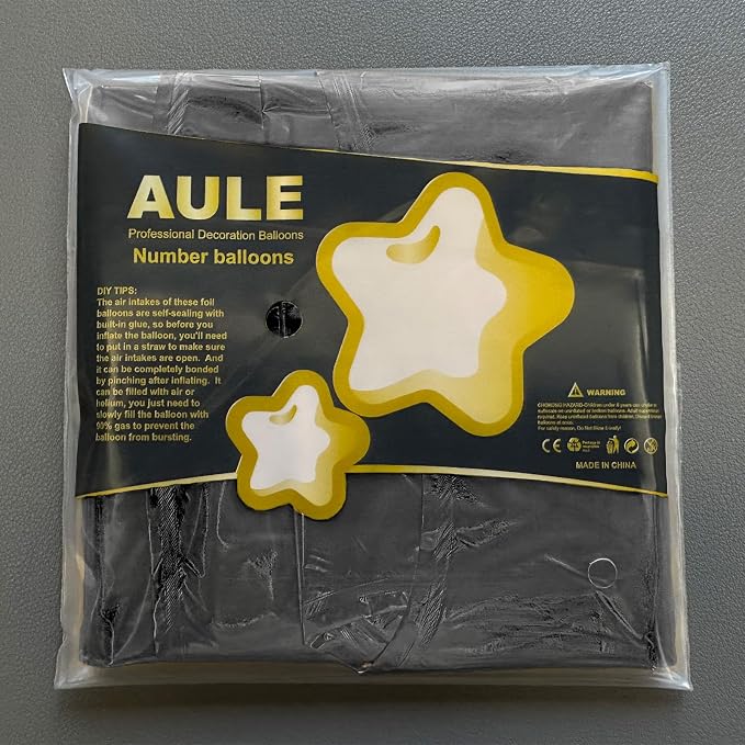 AULE 40 Inch Black Number Balloon 23 Foil 0-9 Birthday Big Numbers | Birthday - Image 6