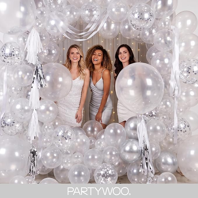 PartyWoo Clear Balloons 130pcs Different Sizes of 18 12 10 5 Inch | Balloons - Image 5