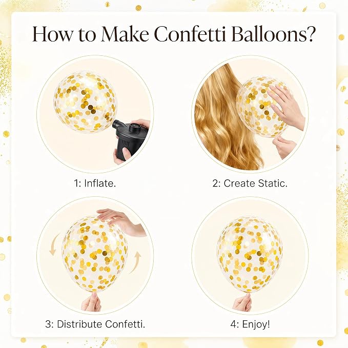 HIINS Black Gold Balloon Column Kit Set of 2 - Image 5