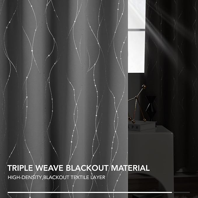 Deconovo Living Room Curtains 84 Inches Long, Thermal Insulated, Room Darkening - Image 6