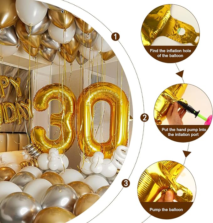Number Balloons 16 Balloon 40 inch Gold - Image 6