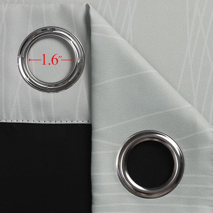 Sage Green and Navy Blue Blackout Curtains - Image 7