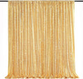 8ft x 8ft Gold Sequin Backdrop Curtain Glitter Photo Booth Backdrop | Sparkly by QueenDream