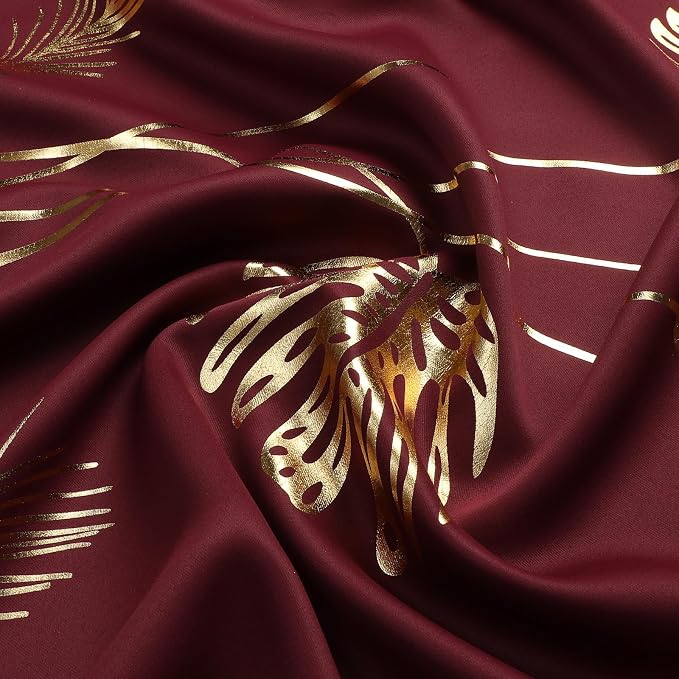 Burgundy Red Blackout Curtains for Living Room 108 Inches Long, Room Darkening - Image 7