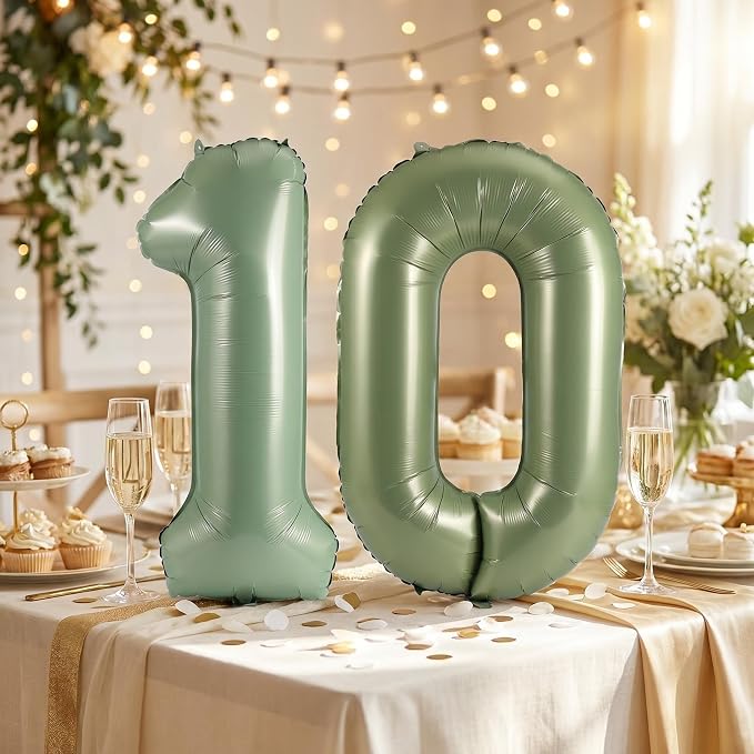 Number 10 Balloon Foil Mylar Balloons - Image 3
