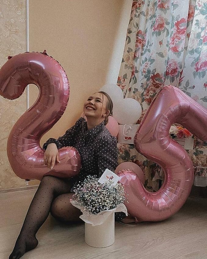 40 Balloon - Pastel Pink Birthday Number Balloons, 40 Inch Decorations | Pastel - Image 2