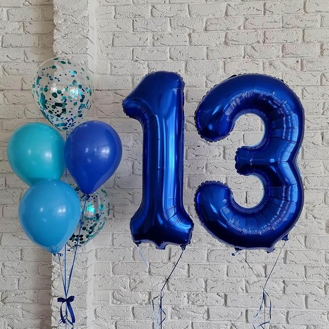 40 Inch Navy Blue 27 Balloons Giant Number 27 Balloons Navy Blue 27 Birthday - Image 7