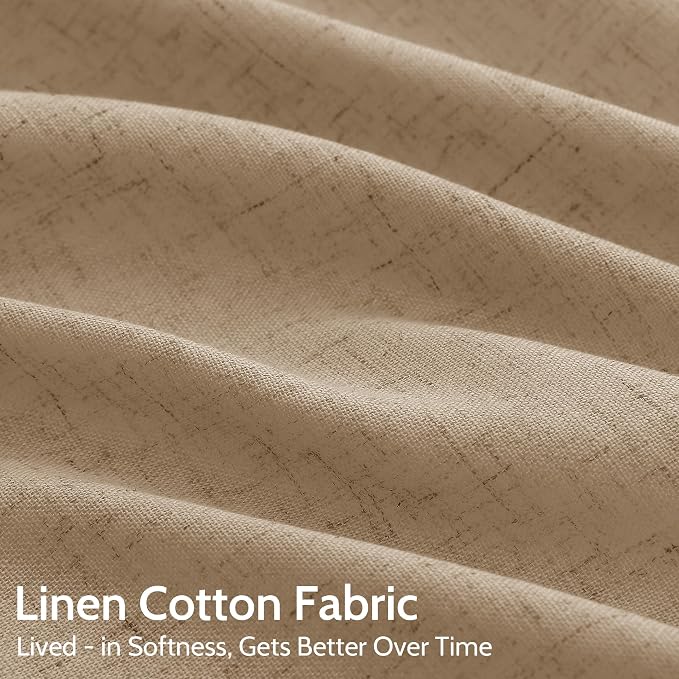 Sand Beige Curtains 120 Inches Long - Image 4