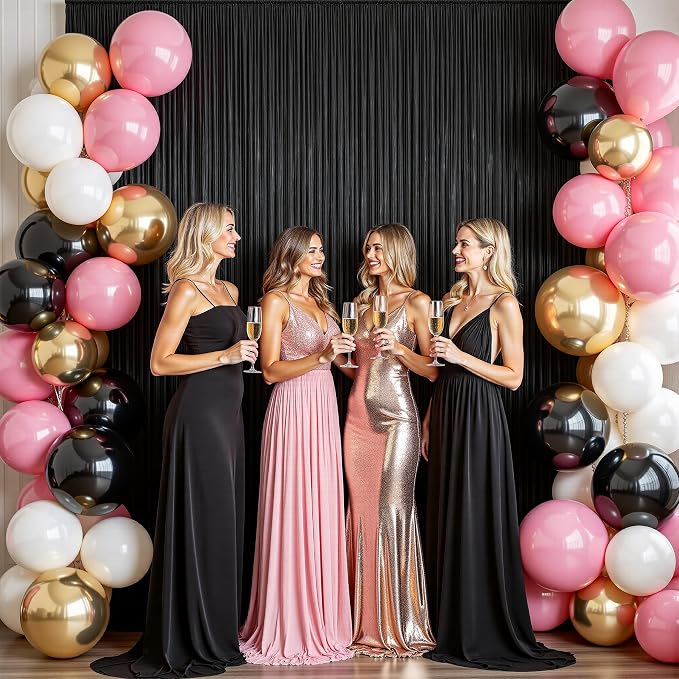 20ftx10ft Shimmer Black Sequin Backdrop Curtain - Image 8