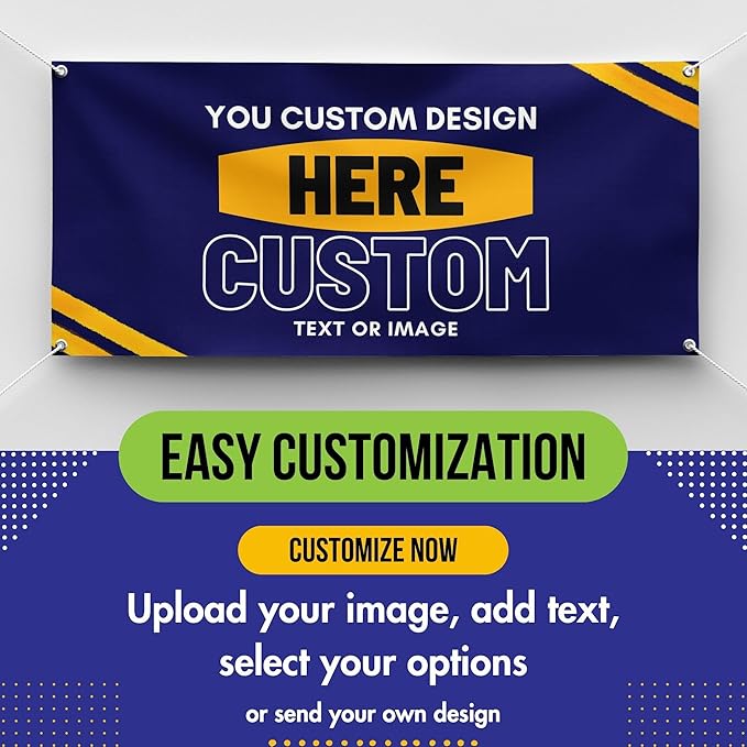 Personalized Custom Vinyl Banner Printing Indoor or Outdoor use 2ft x 5ft - Image 2