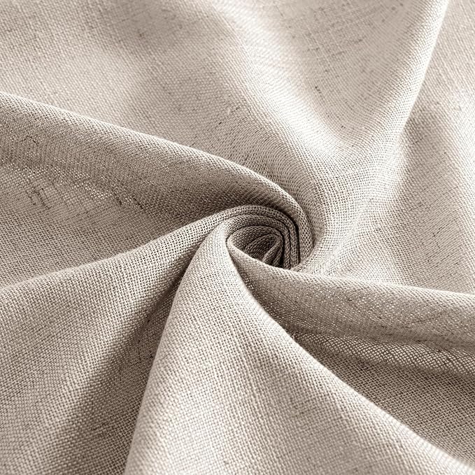 MIULEE Natural Linen Curtains 52x63 Inch Length - Image 8