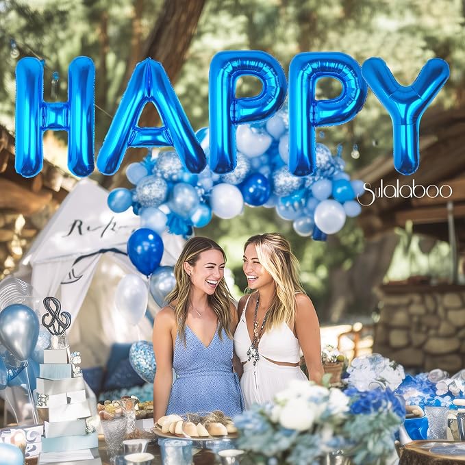 40 Inch Blue Letter F Balloon Big Foil Helium Letter Balloons A-Z | Giant Large - Image 2