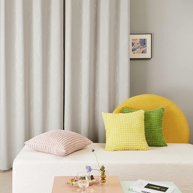Deconovo Living Room Curtains 54 Inches Long, Thermal Insulated, Room Darkening - Image 3