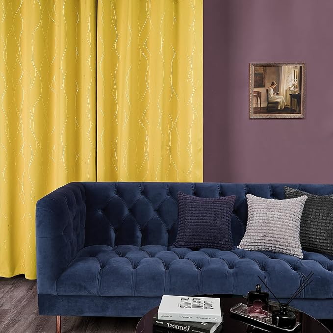 Deconovo Living Room Curtains 45 Inches Long, Thermal Insulated, Room Darkening - Image 3