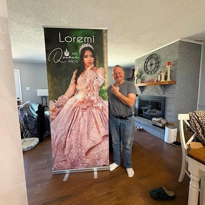 Custom Banner Pop up Banner Aluminum Deluxe Retractable Banner-Made in - Image 2