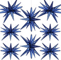 8 Pcs Navy Blue Star Balloons, 27/22 inch Explosion Foil Balloons by Wrbin