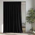 Black Velvet Theater Curtains Extra Wide Blackout Window Drapes by StangH