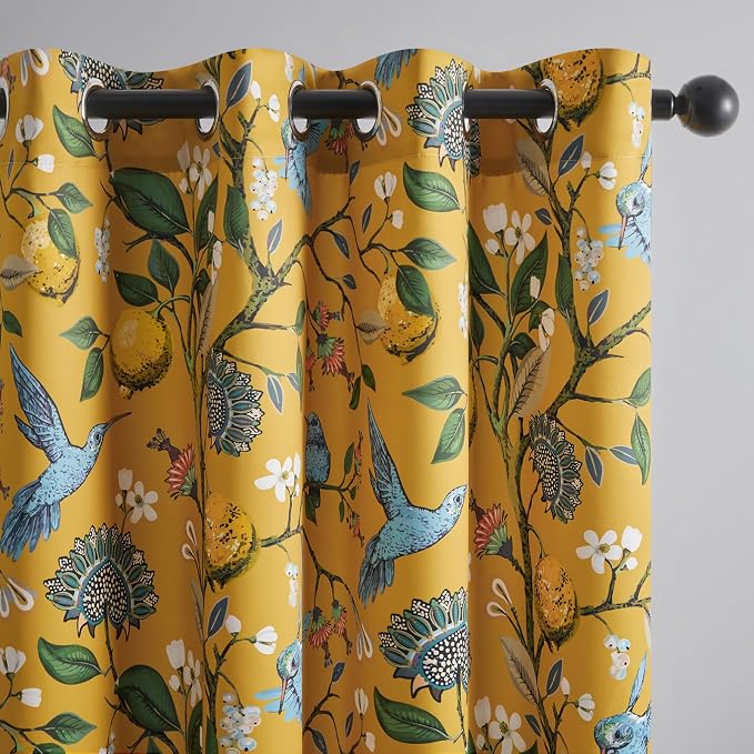 Topfinel 90 Inches Long Curtains & Drapes 2 Panels, Unique Nature Luxury by Topfinel