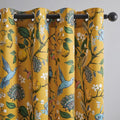 Topfinel 105 Inches Long Mustard Yellow Luxury Curtains by Topfinel