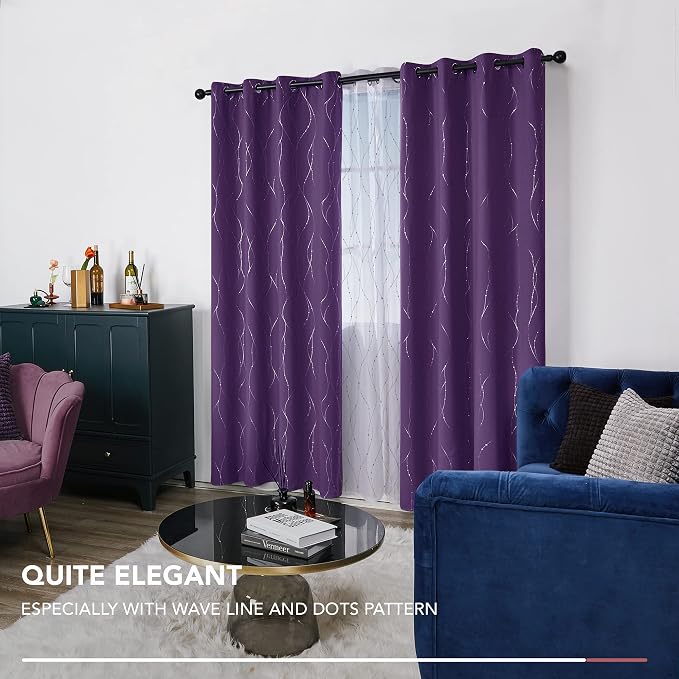 Deconovo Living Room Curtains 72 Inches Long, Thermal Insulated, Room Darkening - Image 8