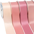 Ribbli Dusty Rose Satin Ribbon 1-1/2 Inch x 4 Rolls Total 40 Yards- Pink/Rose by Ribbli