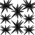 8 Pcs Black Star Balloons, 27/22 inch Explosion Foil Balloons by Wrbin
