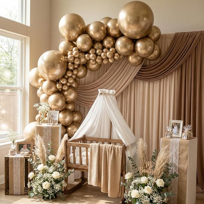 Sempertex Reflex Round Gold Balloons, 18 Inch, Graduation, Baby Shower - Image 3
