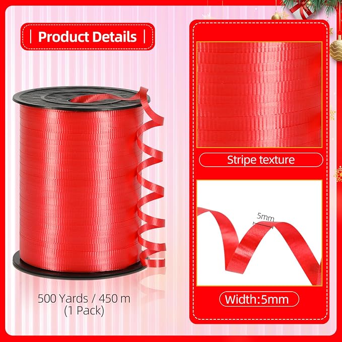 Gold Curling Ribbon, 3/16 inch x 500 Yard Crimped Gold Curling Ribbon - Image 4