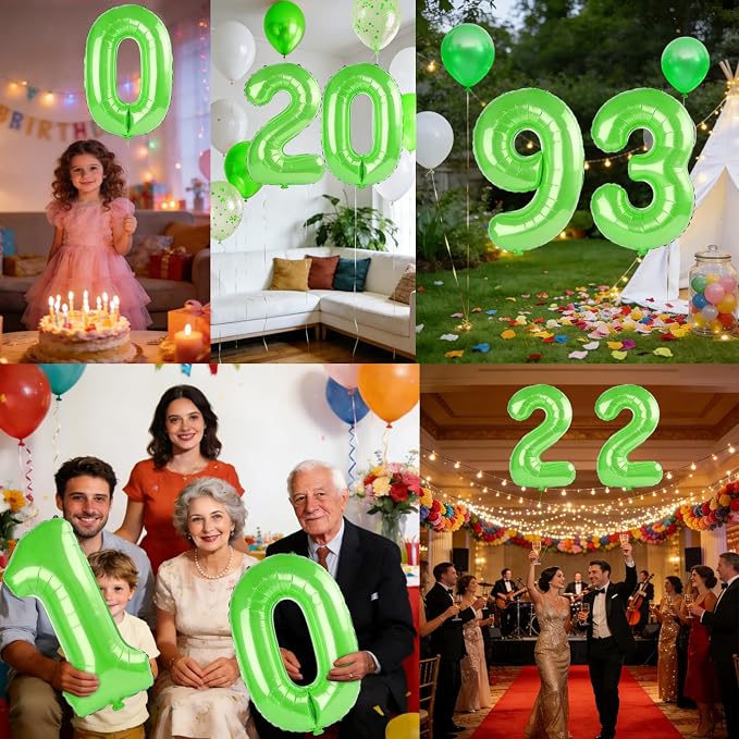 40 Inch Number 93 Balloons for 93rd Birthday Party Decorations, 0-100 Fruit - Image 7