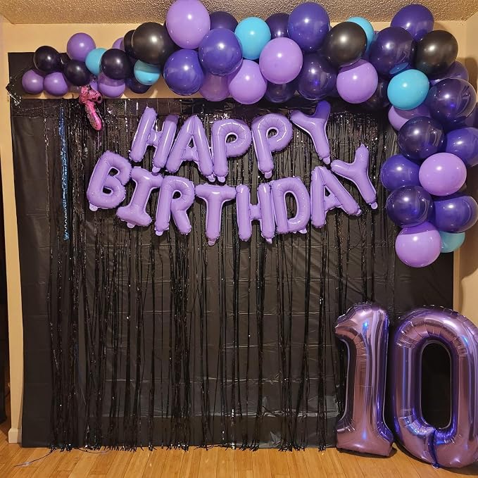 Purple 21st Birthday Balloons for Her, 40In Purple Mylar Foil Number 21 - Image 4